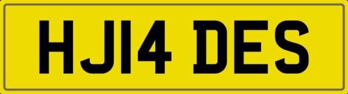 JADE NUMBER PLATE HJ14 DES CAR REGISTRATION JADEY JADES WITH ALL FEES INCLUDED - Picture 1 of 4