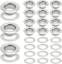 Craftmemore 3/8" 10MM Hole 100 Sets Grommets Eyelets with Washers for Clothes,