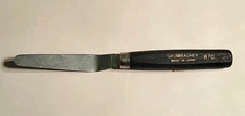 Vintage Grumbacher #870 Palette Knife 3" Offset Black Wood Handle Made in Japan