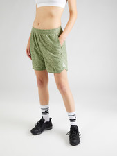 Air Jordan Womens Green Lace Overlay Diamond Shorts Loose Fit Size XS NWT