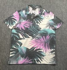 Sunday Swagger Men s S Polo Shirt Floral Palm Trees Multicolor Golf NWT