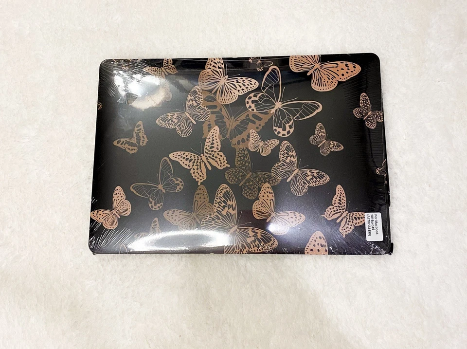 Funda rígida de plástico para Macbook Pro 15"/15,4", mariposa dorada Foto 2 de 3