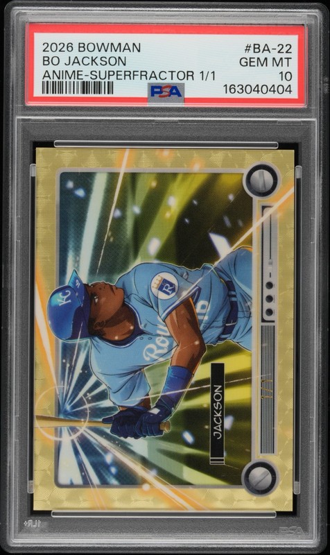 2026 Bowman Bo Jackson Anime Superfractor 1/1 - PSA 10 - GEM MT