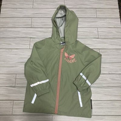 Lupilu Toddler Magic Butterfly Light Green Rain Jacket/ Girls Size 12-24M