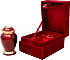 Small Keepsake Urn for Men Women Ashes Cherish Red Mini Cremation Urn