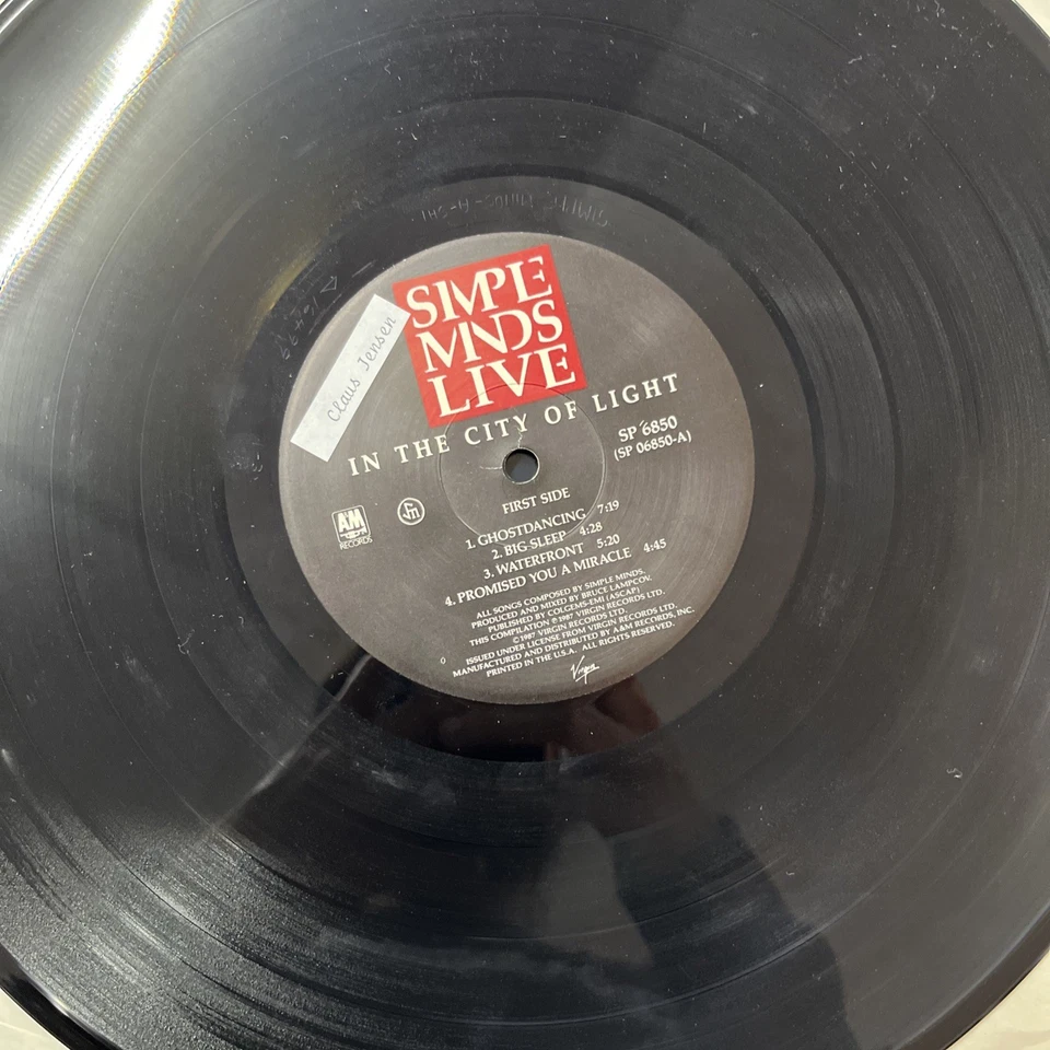 Simple Minds Live in the City of Light 2 LP Record Set (1987, Picture Book) - Image 4 of 4