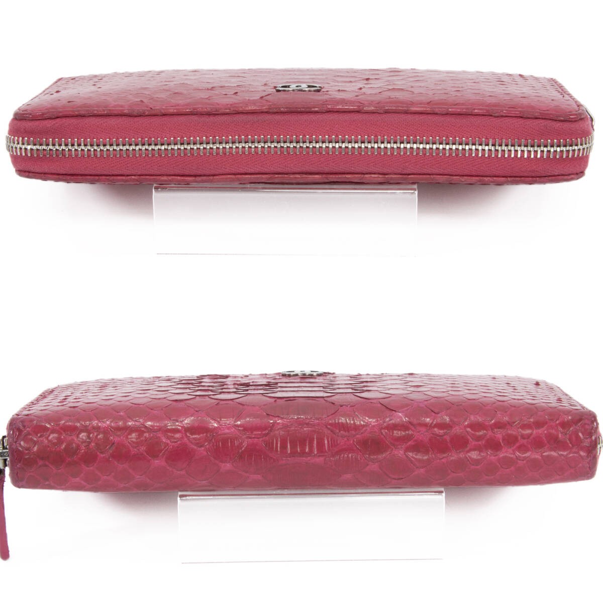 Chanel Python Matelasse Pink Snake Wallet Ladies … - image 6