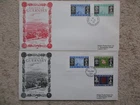 GUERNSEY 1969 DEFIN. PHILART FIRST DAY COVERS (2),1d & 1/6 VARIETIES & 1d,4d & 5