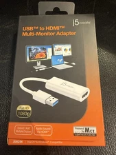 J5Create USB to HDMI 1080p HD Multi-Monitor Adapter for Mac and Windows (JUA254)