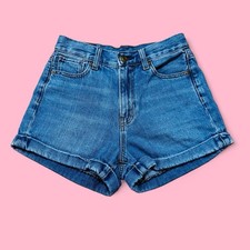 American Eagle Outfitters Mom Shorts High-Rise Blue Denim 00