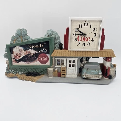 Vintage 1990 Burwood Coke Coca Cola Garage Service Gas Station Wall Clock USA