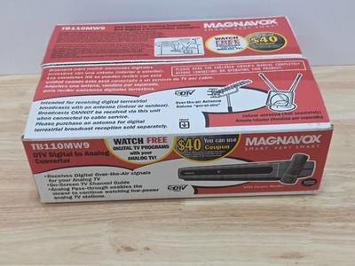 Magnavox DTV Digital To Analog TV Converter TB110MW9 Brand New In Box W/ Remote