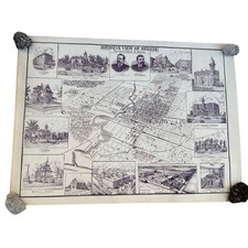 Birdseye view map Abilene KS 1895 JH Ketcheso...