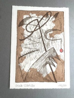 GISELA SCHLICHT original BSM  signierte limitierte 193/500 Lithographie 15x20