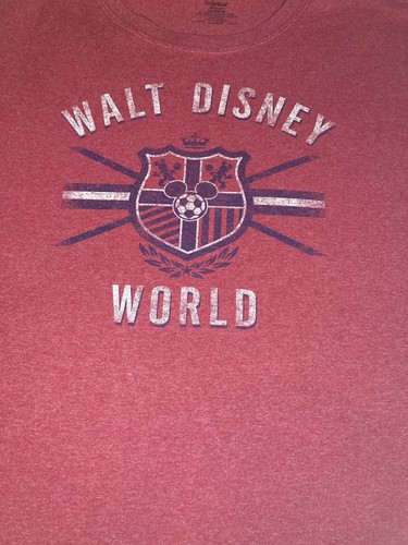 Disney Parks Disney World Resort Mickey Soccer Red T-Shirt XL - Picture 2 of 6
