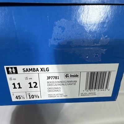 adidas Samba XLG JP7781 Lace Up Sneakers Bold Gold Night Indigo Men