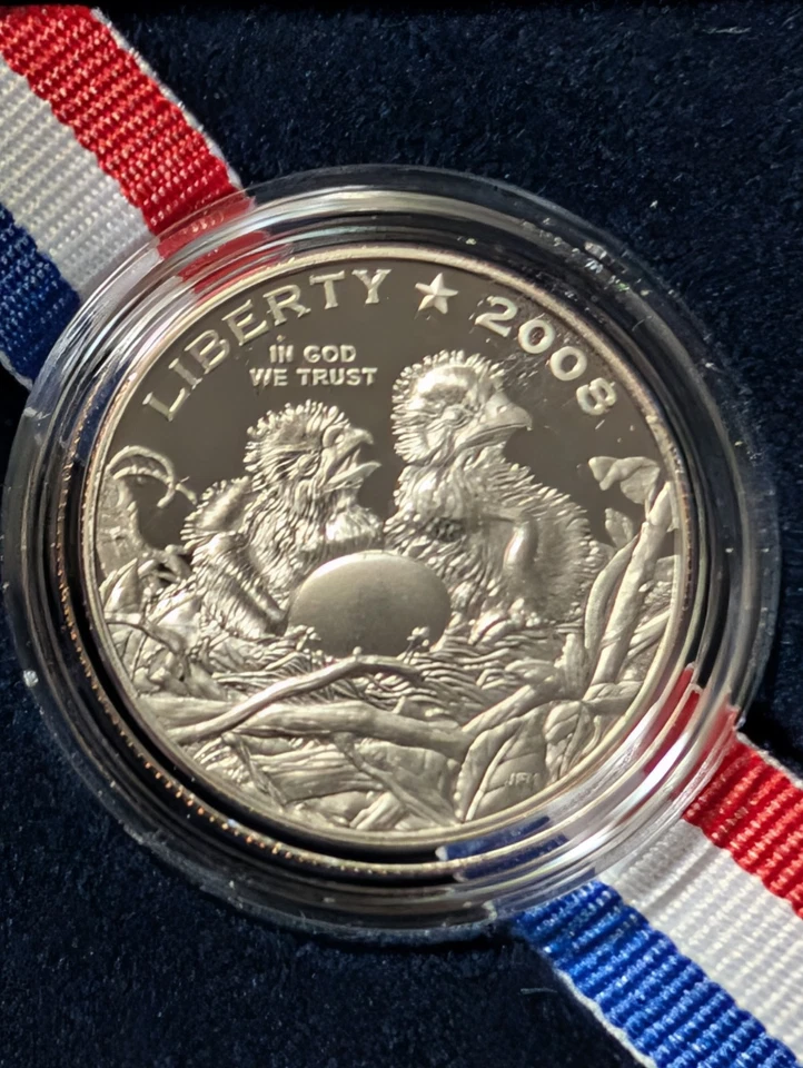 2008-S San Francisco Bald Eagle Proof Box And COA Clad Half Dollar  - Image 2 of 3