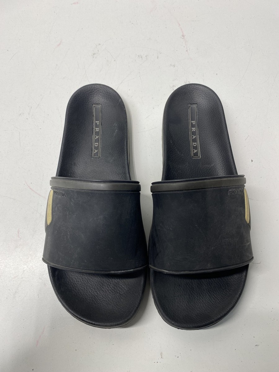 サンダル Prada Rubber Slides Black Prada Rubber Slides | Saks Fifth Avenue