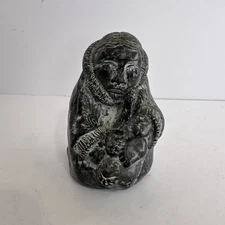 A Wolf Original Soapstone Sculpture Inuit Carving Eskimo Canada