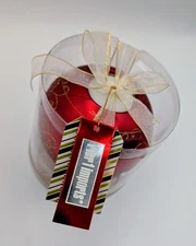 Pier One Ornament Tea Light Set, New in Package Red and Gold Extra Tea Lights