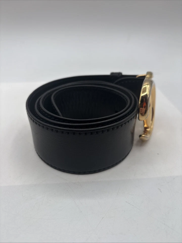 Cinturón Gucci GG negro años 70 para hombre talla 85/34 cuero con caja original Foto 2 de 4