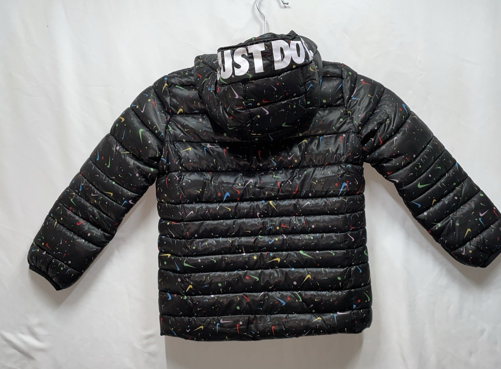 SACAI X NIKE Giacca Nike bambina taglia 4T nera con logo swoosh puffer coat