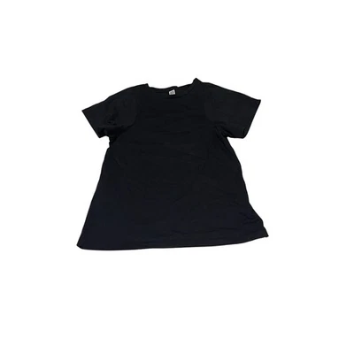 Toteme Black Organic Cotton Curved Seam Monogram T-Shirt Tee Womens Size XS