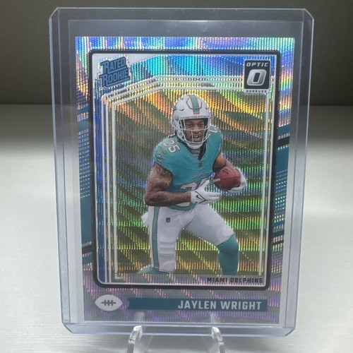 Jaylen Wright #249 Dolphins 2024 Donruss Optic Rated Rookie Premium Wave /300