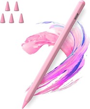 Stylus Pen for iPad 2018-2025 Palm Rejection Tilt Fast Charge Pencil Pink