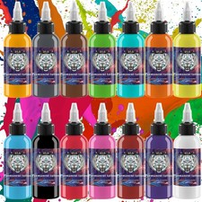 14 Colors 1oz Tattoo Ink Set - Premium Quality for Professional Artists - Org...