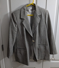 Christian Dior Gingham Check Blazer Black/ White Size 8
