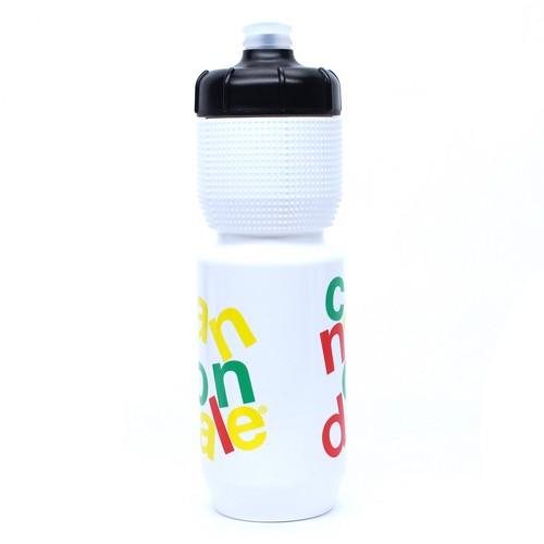 Botella de agua Cannondale Gripper apilada con logotipo blanco con Rasta 750 ml/25 oz CP5302U10 - Imagen 2 de 3