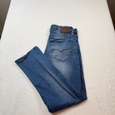 Guess Regular Straight Jeans Mens 32x32 Blue Good Medium Wash MBOAR43046X