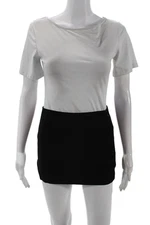 Lovers + Friends Womens Side Zip Mini Crepe Pencil Skirt Black Size 2XS