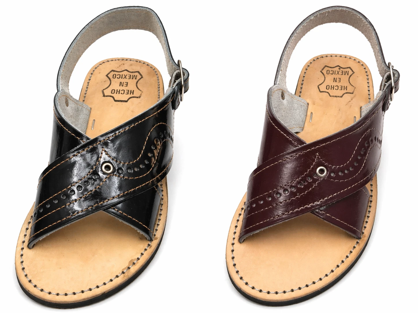 Genuine Leather Men’s Sandals – Authentic Mexican Craftsmanship – Buckle Closure