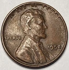 1952 Lincoln Wheat Cent Laminate Strike Through Error