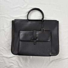 Gucci Tom Ford Mens Leather Black Briefcase Top Handle Bag With Outer Pockets Gucci Tom Ford Mens Leather Black Briefcase Top Handle Bag With Outer Pockets