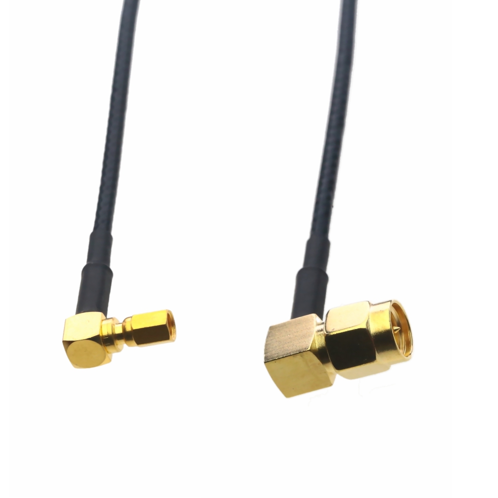 RF Cable SMA male elbow to SSMC female RA RG316 6