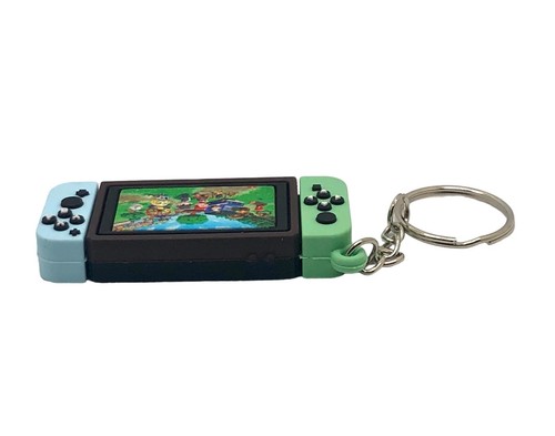 Collectable NINTENDO SWITCH Keychain - Animal Crossing New Leaf - Green & Blue - Picture 5 of 6