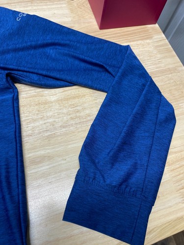 Straight Down 1/4 Zip Golf Pullover Men's L Blue Sweater Mock Neck Cowboys Golf - Picture 6 of 14