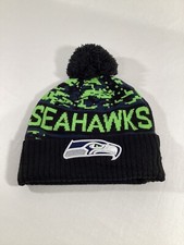 Seattle Seahawks Beanie New Era Cuffed Pom Knit Cap Hat OSFM