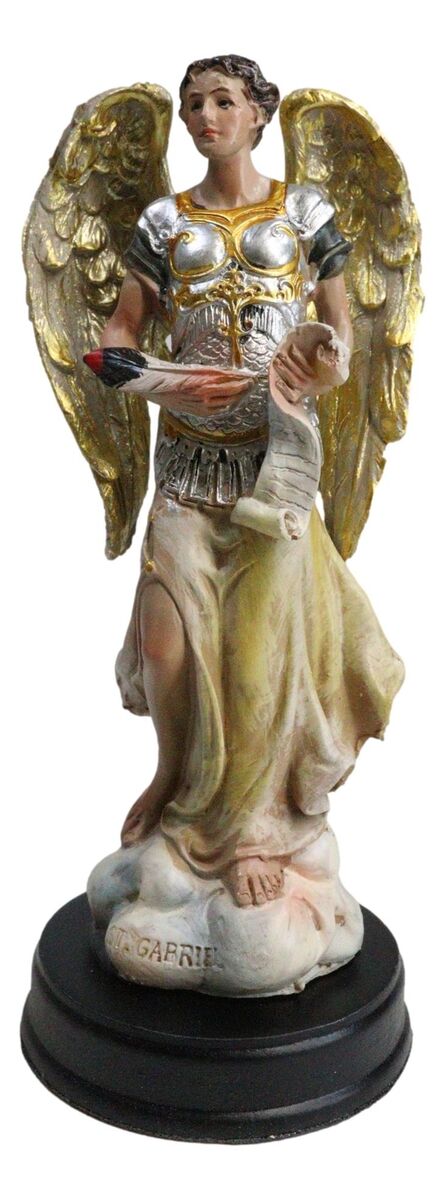 Archangel Gabriel Messenger Of God Holding Scroll Figurine Archangel Gabriel Messenger Of God Holding Scroll Figurine