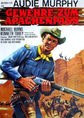 GEWEHRE ZUM APACHENPASS Audie Murphy Michael Burns EA-Filmplakat A1 GEROLLT 1967