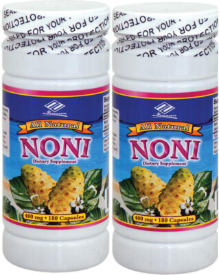 2 bottles Noni 400mg x 360 Capsules
