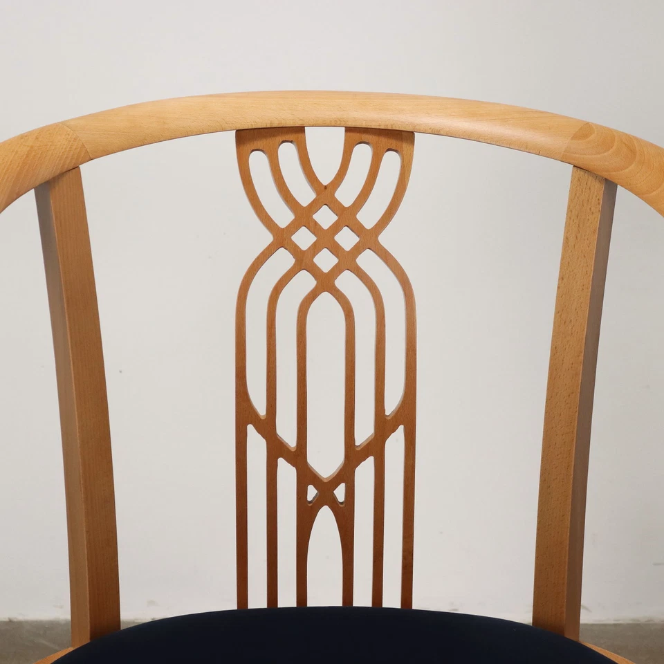 Vintage Giorgetti Sessel Buchenholz Italien der 80er Jahre Originell - Bild 3 von 4