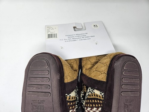 Muk Luks Hausschuhe camelbraun Winter kariert Größe XL 11-12 - Bild 5 von 7