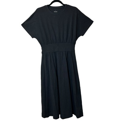Everlane The Organic Cotton Waisted Dress Black Women's Small NWT A-Line LBD