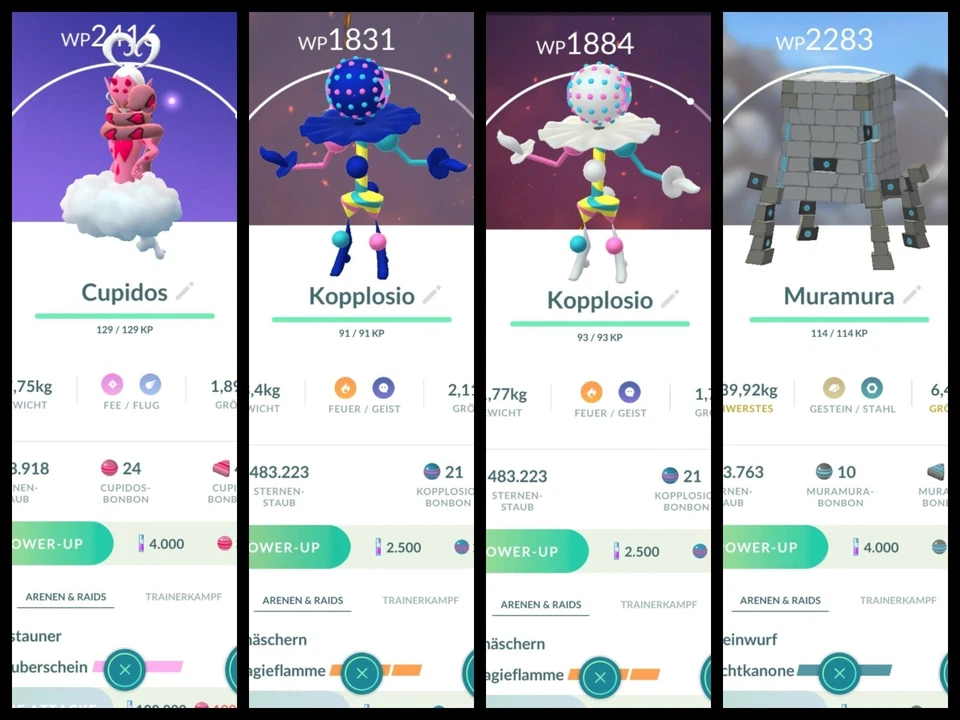 Pokemon Go Cupidos, Kopplosio, Muramura Shiny Weatherbosst Intercambio