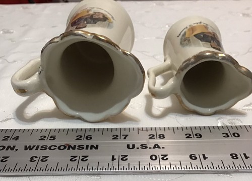 2er Set, John & Jacqueline Kennedy kleine Krüge, Vintage, Made in the 60's - Bild 3 von 17