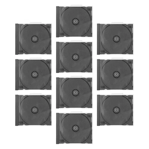  10pcs Standard Clear Plastic Cd Case Prevents Scratches Cd Box Cd Storage Case